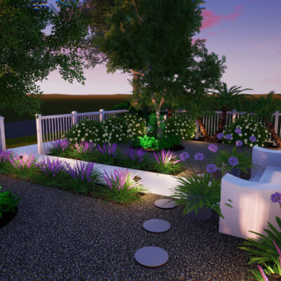 Front View - Hollywood Classic Garden Design